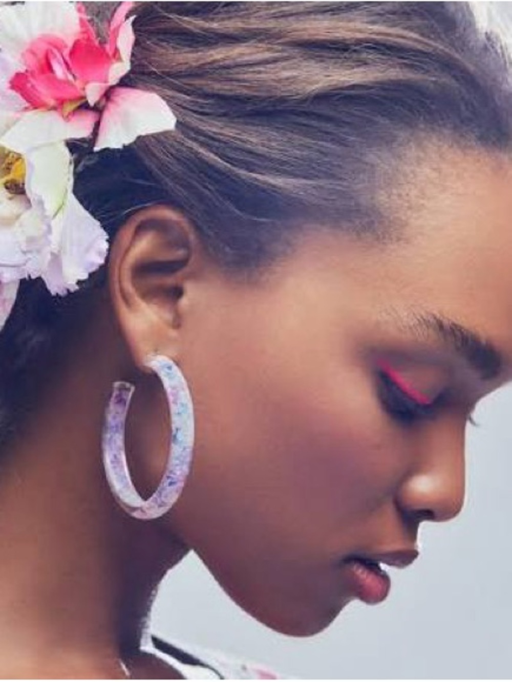 Alison Lou x LoveShackFancy Floral Hoop Earrings